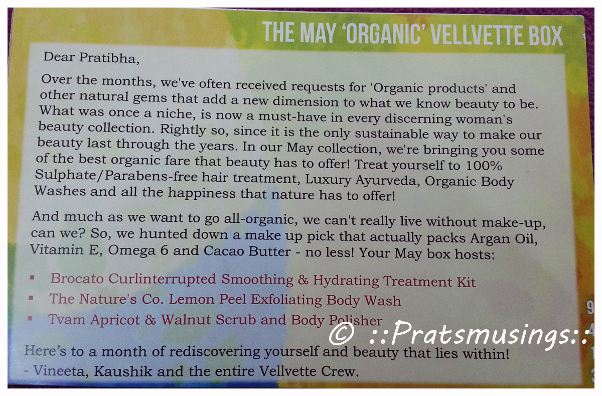 The Organic May Vellvette Box